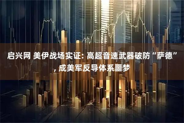 启兴网 美伊战场实证: 高超音速武器破防“萨德”, 成美军反导体系噩梦