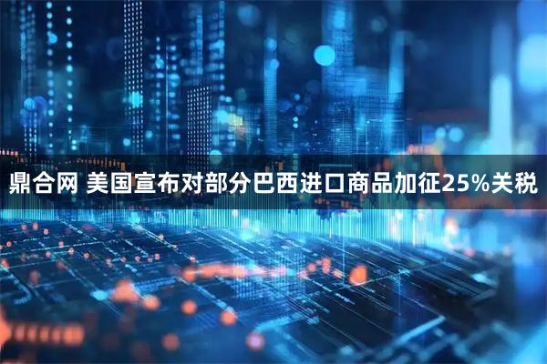 鼎合网 美国宣布对部分巴西进口商品加征25%关税