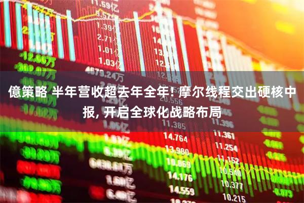 億策略 半年营收超去年全年! 摩尔线程交出硬核中报, 开启全球化战略布局