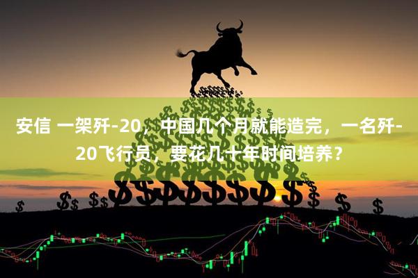 安信 一架歼-20，中国几个月就能造完，一名歼-20飞行员，要花几十年时间培养？